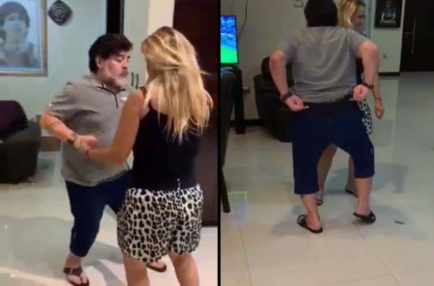 Video viral: difunden imágenes de Maradona bailando al ritmo de Los Palmeras y mostrando la cola