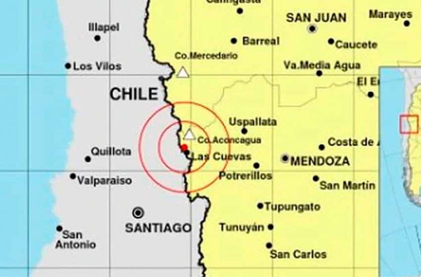 Un sismo de 5,8 en la frontera con Chile, se sintió en Mendoza