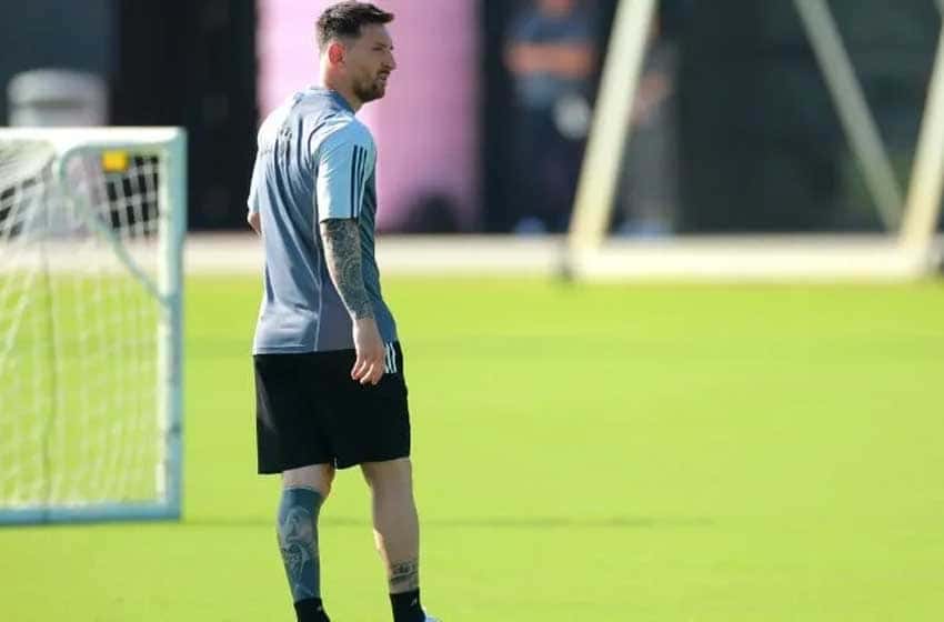 Messi, entre algodones, entrenó diferenciado en Inter Miami y es duda para la final de la Us Open Cup
