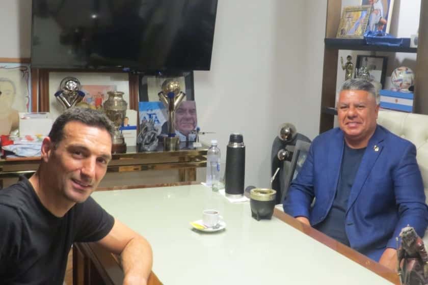 Scaloni se reunió con Tapia para avanzar en la planificación de la Selección Argentina para la Copa América