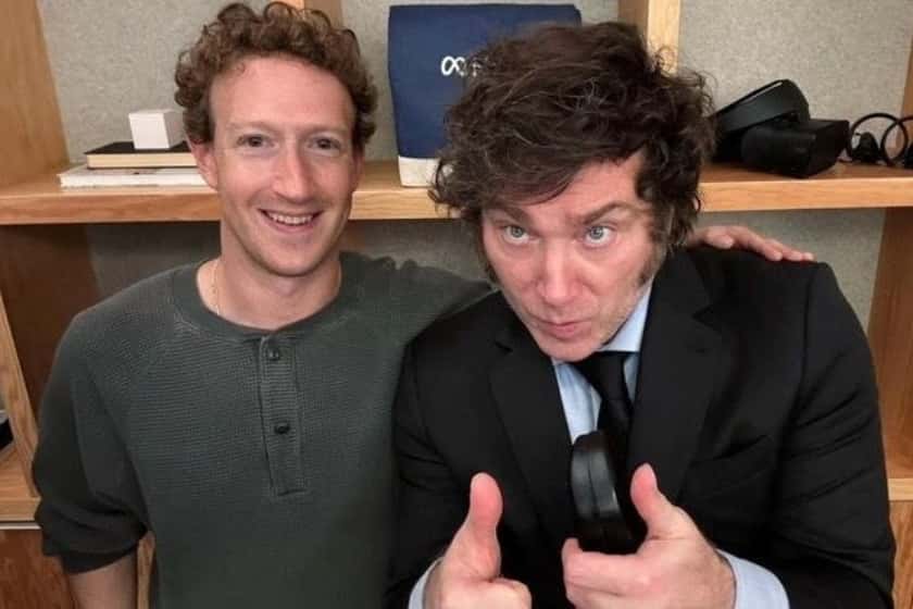 Milei se reunió con Mark Zuckerberg en Estados Unidos