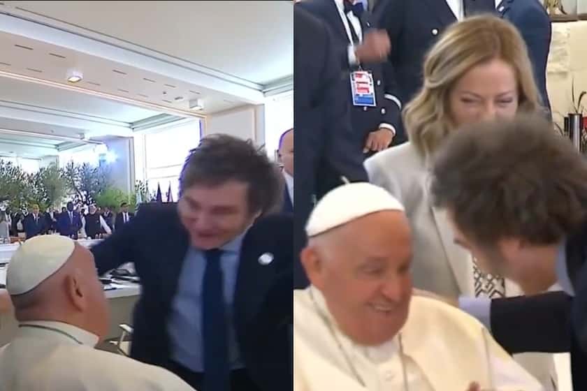 Video: el reencuentro de Milei con el Papa Francisco en Italia