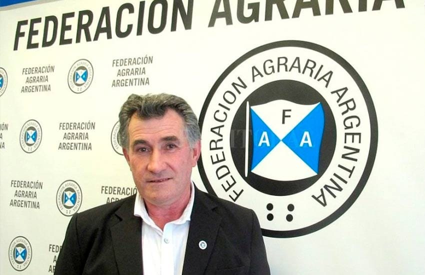Carlos Achetoni, presidente de la Federación Agraria,