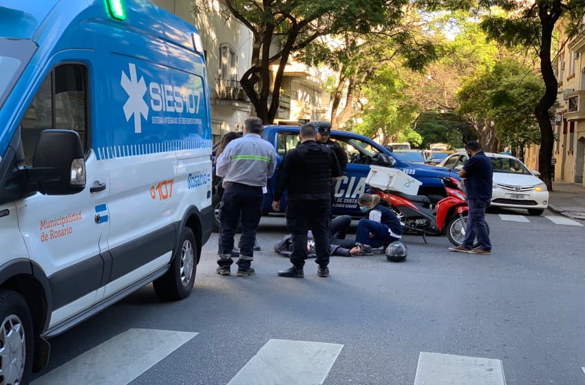 Un motociclista resultó herido tras chocar contra un auto en Italia y 9 de Julio
