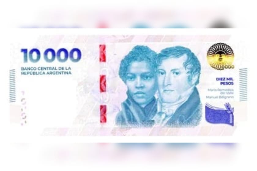 El billete de $10.000 entró en circulación en Argentina