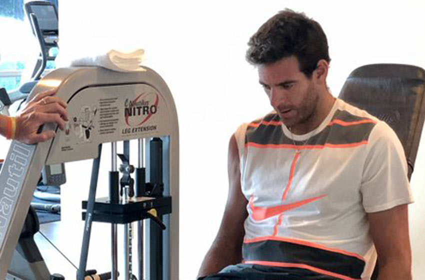 Del Potro continúa con su recuperación: ya empezó los trabajos en gimnasio