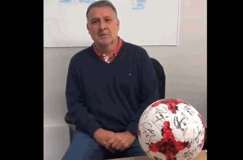 El Tata Martino le pidió a los leprosos que colaboren con el fideicomiso