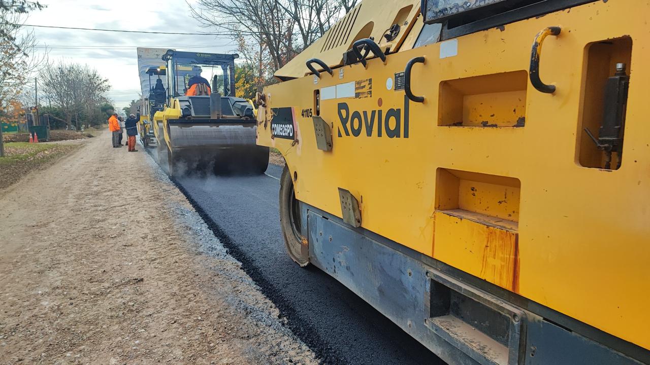 Obra pública en Roldán