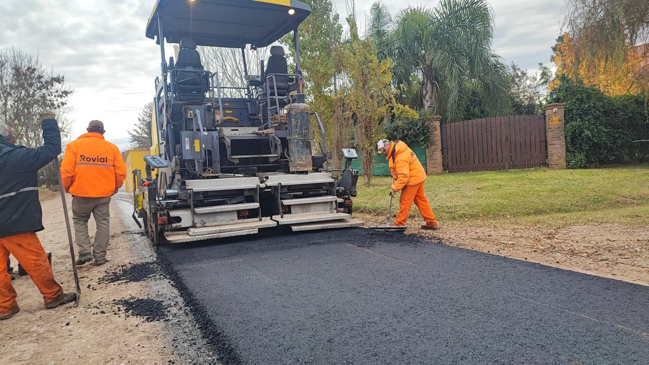 Obra pública en Roldán