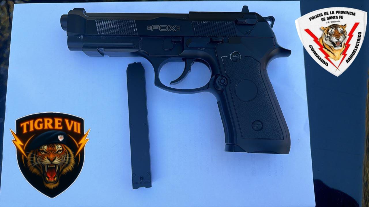 amenaza pistola de balines