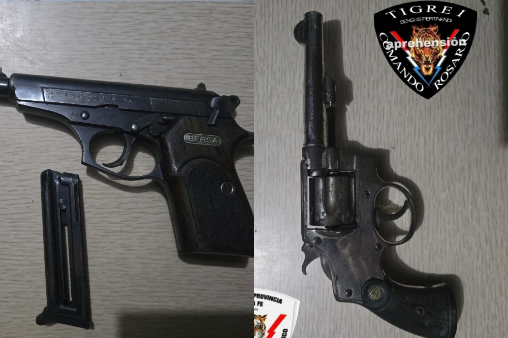 pistola revolver secuestrados