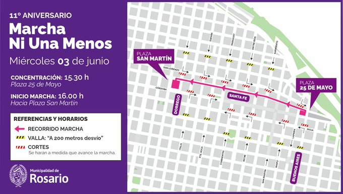 Ni una menos rosario 2026