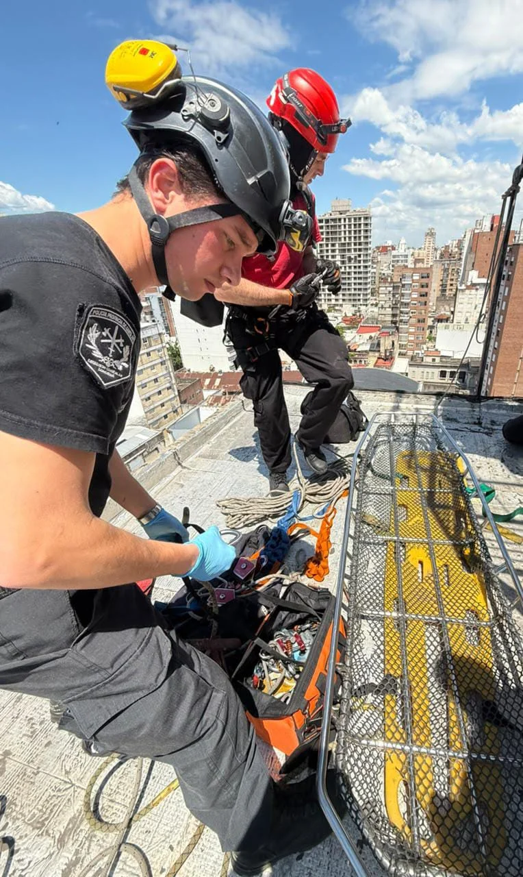 accidente trabajador centro edificio